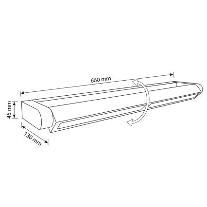 Brilagi - LED-ulkoseinävalaisin SALERNO LED/24W/230V 66 cm musta IP65