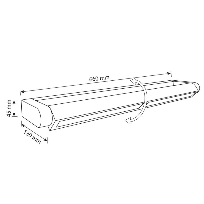 Brilagi - LED-ulkoseinävalaisin SALERNO LED/24W/230V 66 cm musta IP65