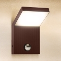 Brilagi - LED-ulkoseinävalaisin sensorilla RIANO LED/8W/230V ruskea IP65