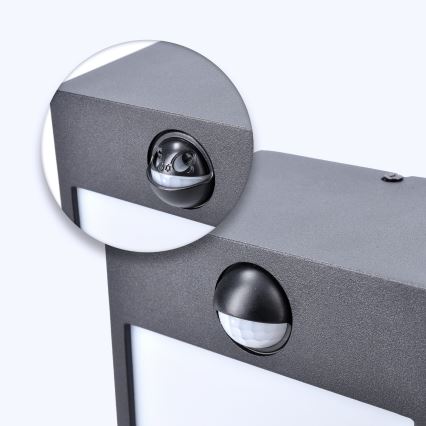 Brilagi - LED-ulkovaloseinävalaisin liiketunnistimella TERNI LED/12W/230V musta IP44