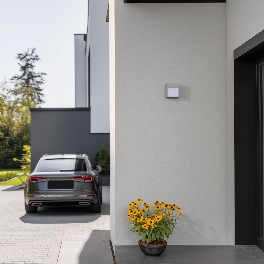 Brilagi - LED-ulkoseinävalaisin TERNI LED/12W/230V harmaa IP44