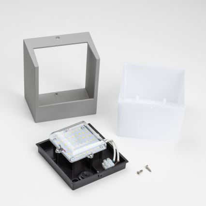 Brilagi - LED-ulkoseinävalaisin TERNI LED/12W/230V harmaa IP44