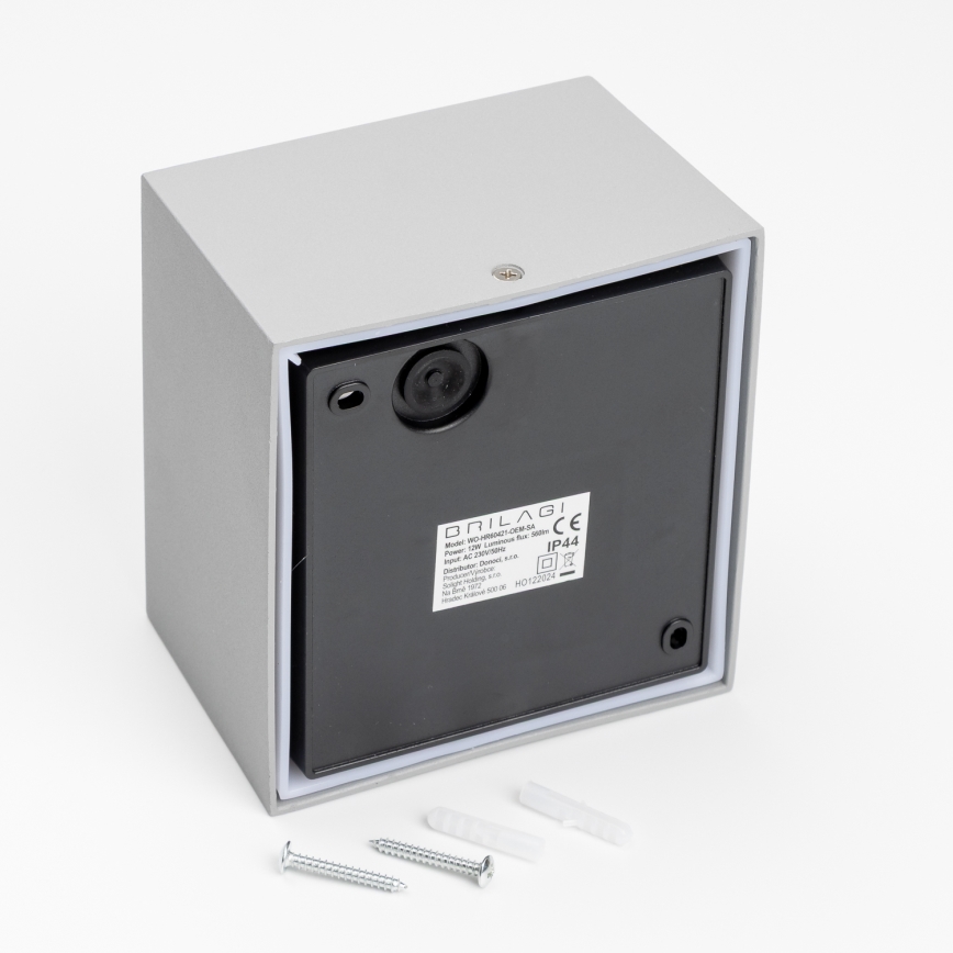 Brilagi - LED-ulkoseinävalaisin TERNI LED/12W/230V harmaa IP44