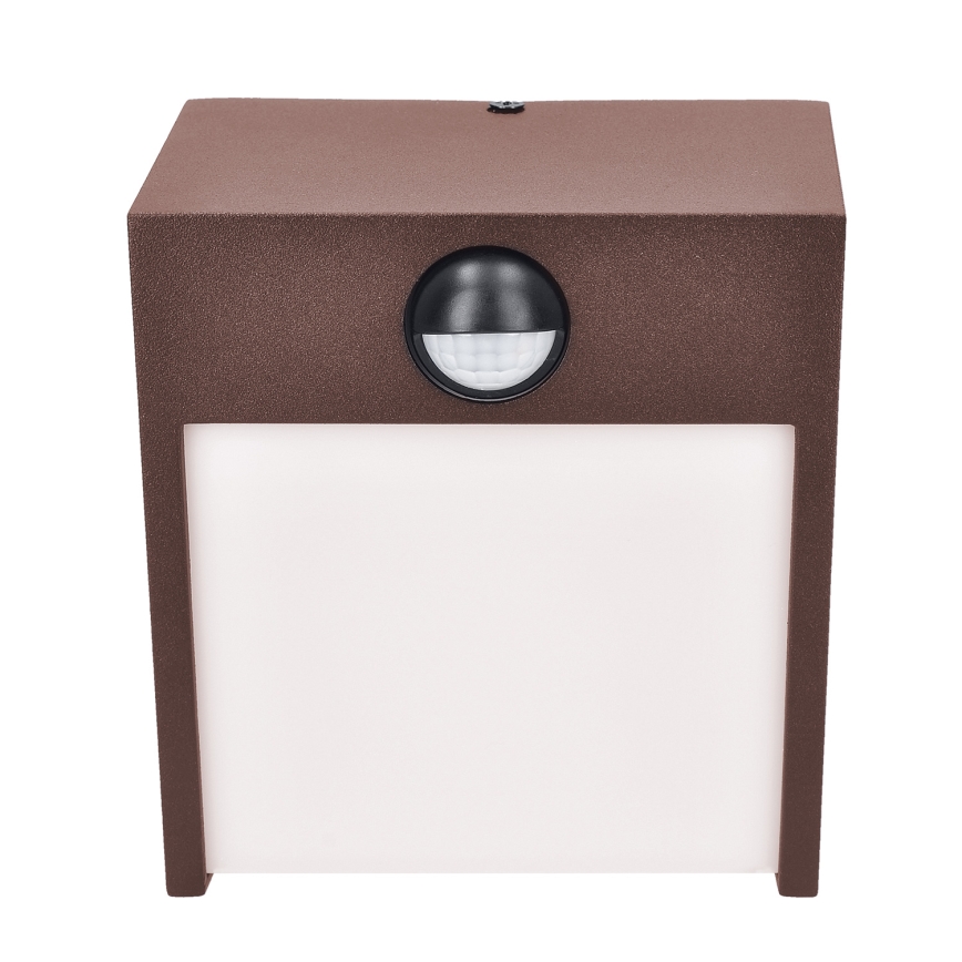 Brilagi - LED-ulkoseinävalaisin anturilla TERNI LED/12W/230V ruskea IP44