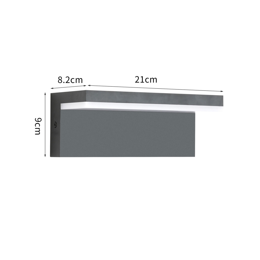 Brilagi - LED ulkoseinävalaisin TESSI LED/10W/230V antrasiitti IP54