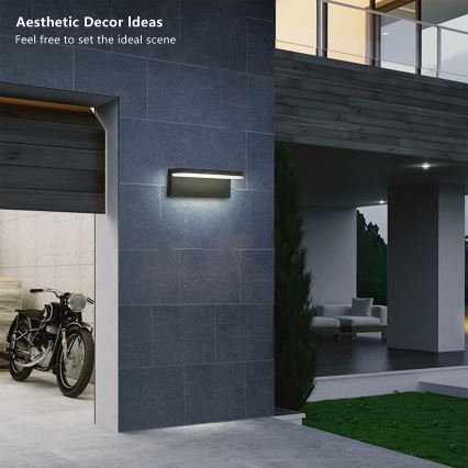 Brilagi - LED-ulkoseinävalaisin TESSI LED/10W/230V musta IP54