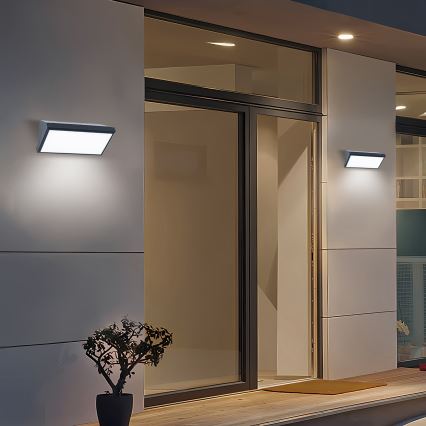 Brilagi - LED-himmennettävä ulkoseinävalaisin TRIANGLE 1xE27/6W/230V 2700-6500K IP65 antrasiitti