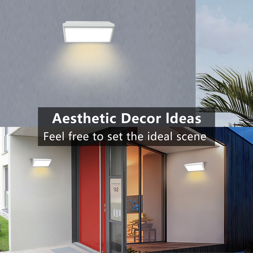 Brilagi - LED-ulkoseinävalaisin TRIANGLE LED/20W/230V valkoinen IP65