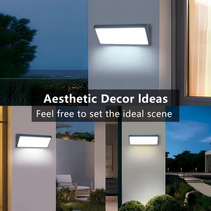 Brilagi - LED ulkoseinävalaisin TRIANGLE LED/42W/230V antrasiitti IP65