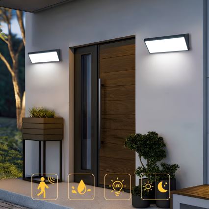 Brilagi - LED ulkoseinävalaisin TRIANGLE LED/42W/230V 45 cm musta IP65