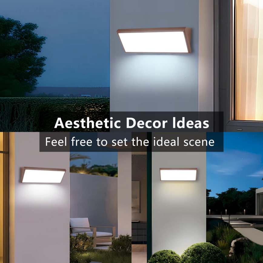 Brilagi - LED-ulkoseinävalaisin TRIANGLE LED/42W/230V ruskea IP65