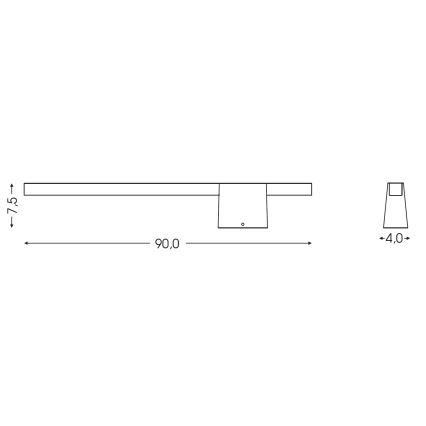 BRILAGI - LED ulkoseinävalaisin VELORA LED/12W/230V 90 cm IP44 antrasiitti