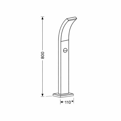 Brilagi - LED-ulkovalaisin anturilla ARCELO LED/9W/230V 50 cm IP44