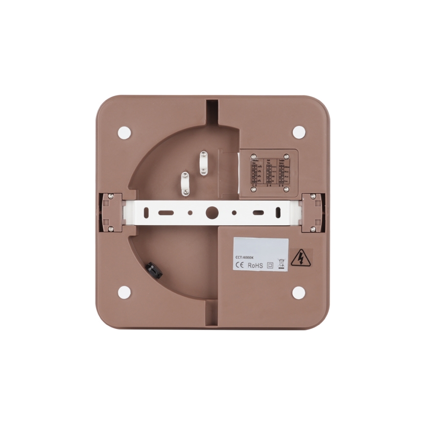 Brilagi - LED Ulkokattovalaisin anturilla BENE LED/18W/230V 21,5x21,5 cm ruskea IP54