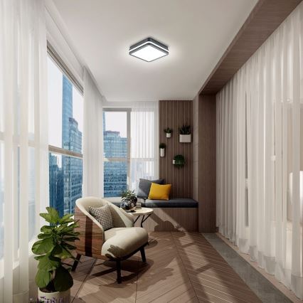 Brilagi - LED-ulkovalaisin liiketunnistimella BENE LED/18W/230V 22x22 cm antrasiitti IP54