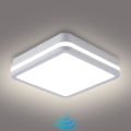 Brilagi - LED-ulkovalaisin anturilla BENE LED/24W/230V 26x26 cm valkoinen IP54