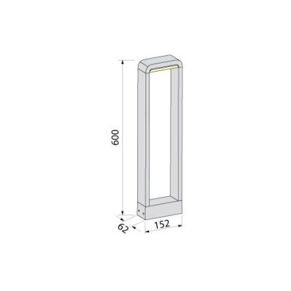 BRILAGI - LED ulkovalaisin BARI LED/10W/230V 4000K IP65 60 cm antrasiitti