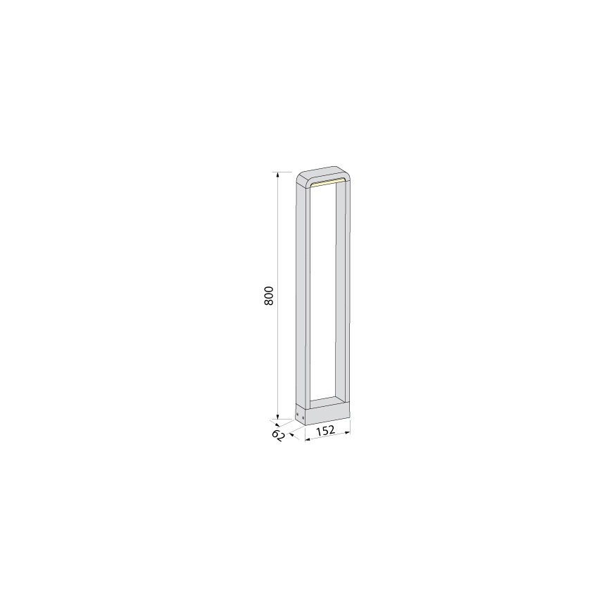 BRILAGI - LED-ulkovalaisin BARI LED/10W/230V 4000K IP65 80 cm antrasiitti