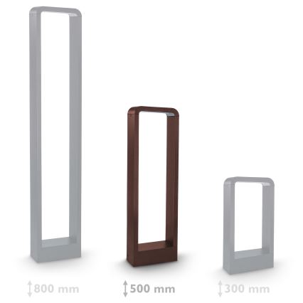 Brilagi - LED-ulkovalaisin BARI LED/7W/230V 3000/4000/6000K ruskea IP54 50 cm