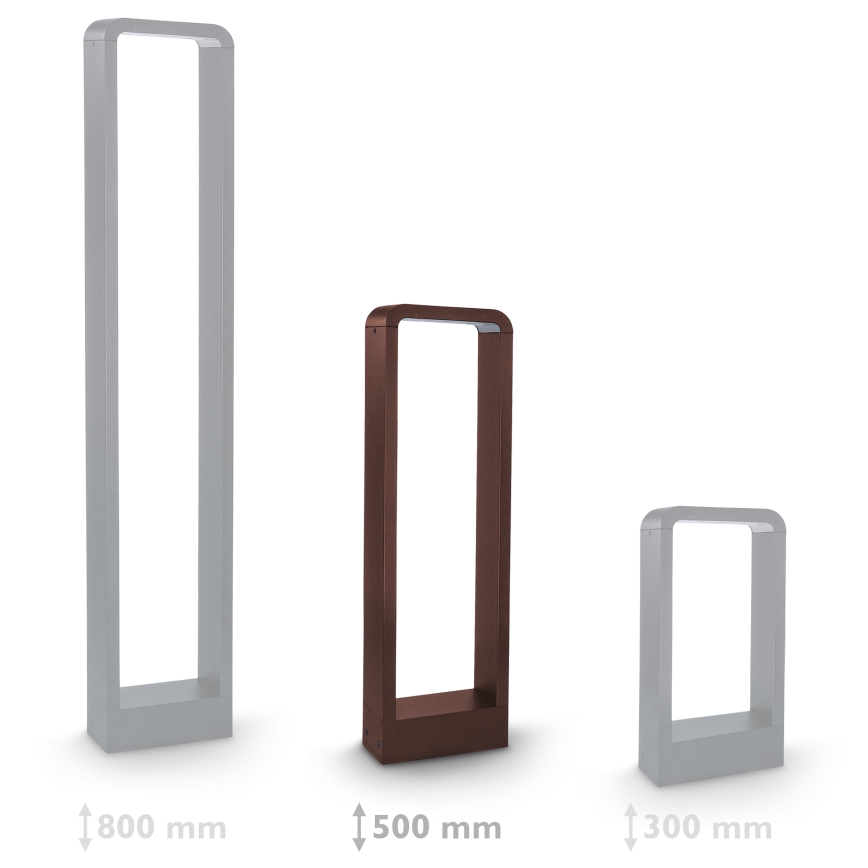 Brilagi - LED-ulkovalaisin BARI LED/7W/230V 3000/4000/6000K ruskea IP54 50 cm