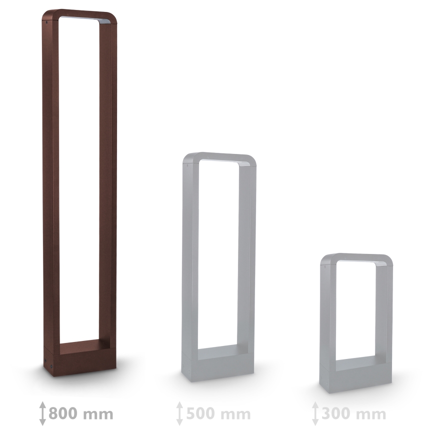 Brilagi - LED-ulkovalaisin BARI LED/7W/230V 3000/4000/6000K ruskea IP54 80 cm