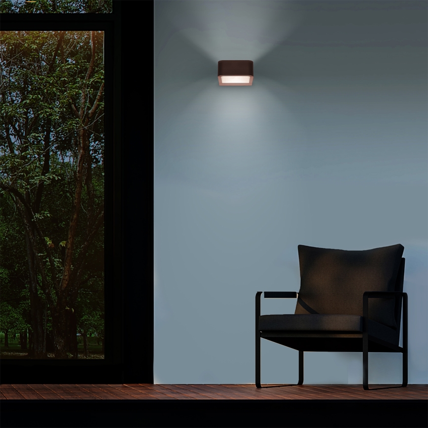 Brilagi - LED-ulkoseinävalaisin BARI LED/7W/230V 3000/4000/6000K ruskea IP54