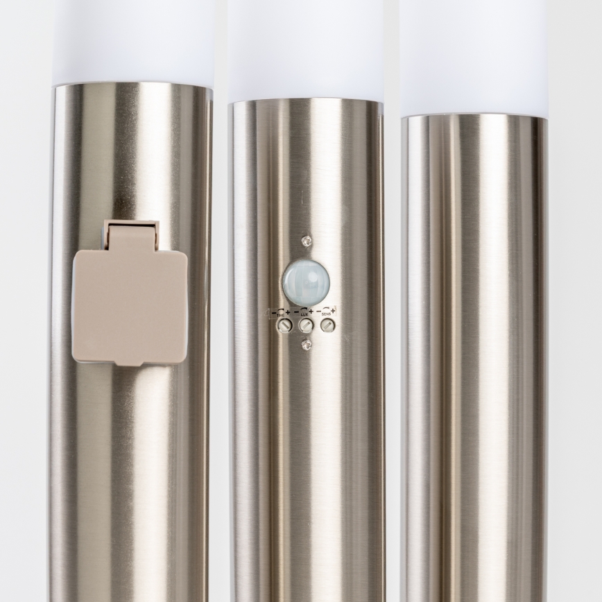 BRILAGI - LED-ulkovalaisin ELIA 1xE27/7W/230V 4000K IP44 50 cm mattakromi