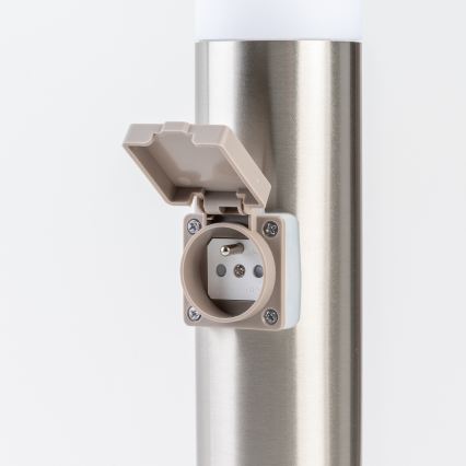 BRILAGI -  LED ulkovalaisin pistorasialla ELIA 1xE27/7W/230V 4000K IP44 50 cm mattakromi