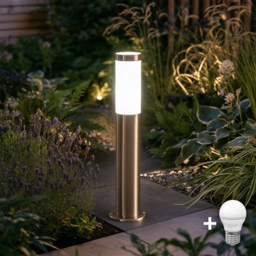 BRILAGI - LED-ulkovalaisin ELIA 1xE27/7W/230V 4000K IP44 50 cm mattakromi