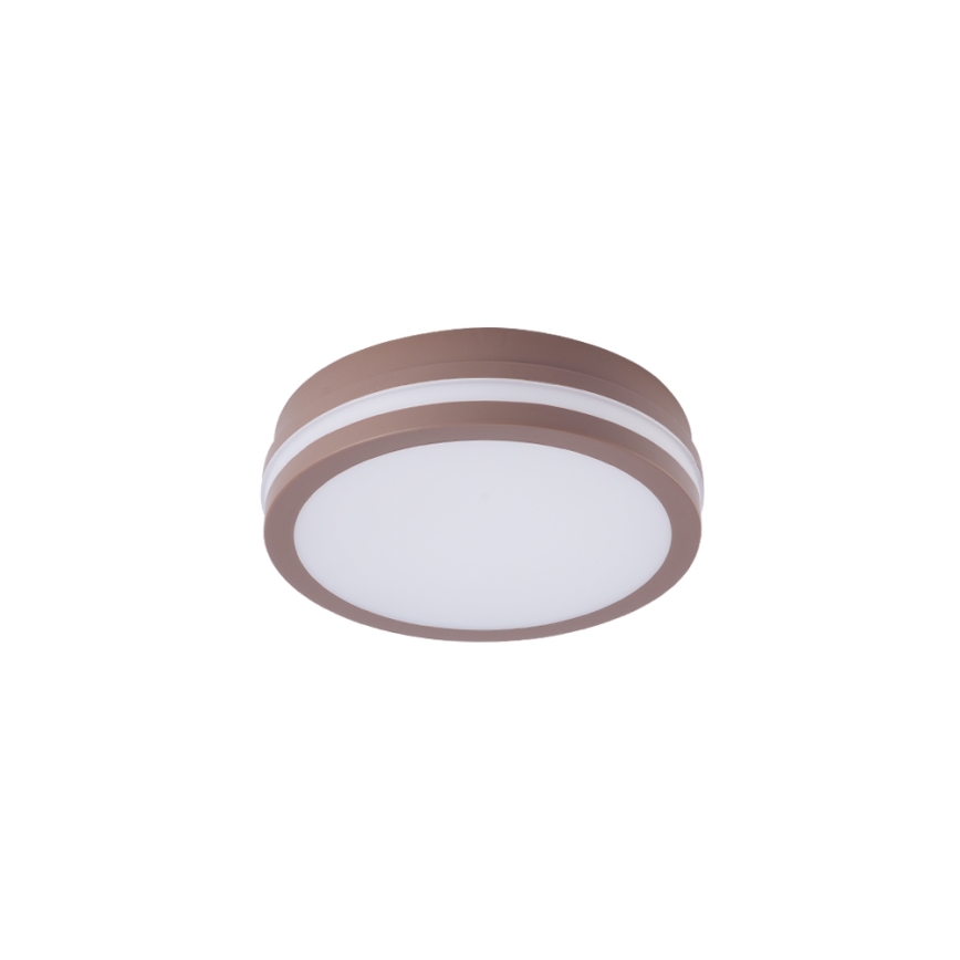 Brilagi - LED-ulkokattovalaisin BENE liiketunnistimella LED/18W/230V halkaisija 21,5 cm ruskea IP54