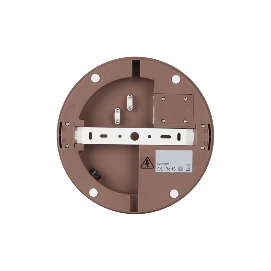 Brilagi - LED-ulkokattovalaisin BENE liiketunnistimella LED/18W/230V halkaisija 21,5 cm ruskea IP54