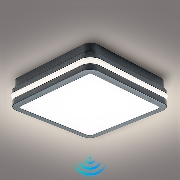 Brilagi - LED-ulkovalaisin liiketunnistimella BENE LED/18W/230V 22x22 cm antrasiitti IP54