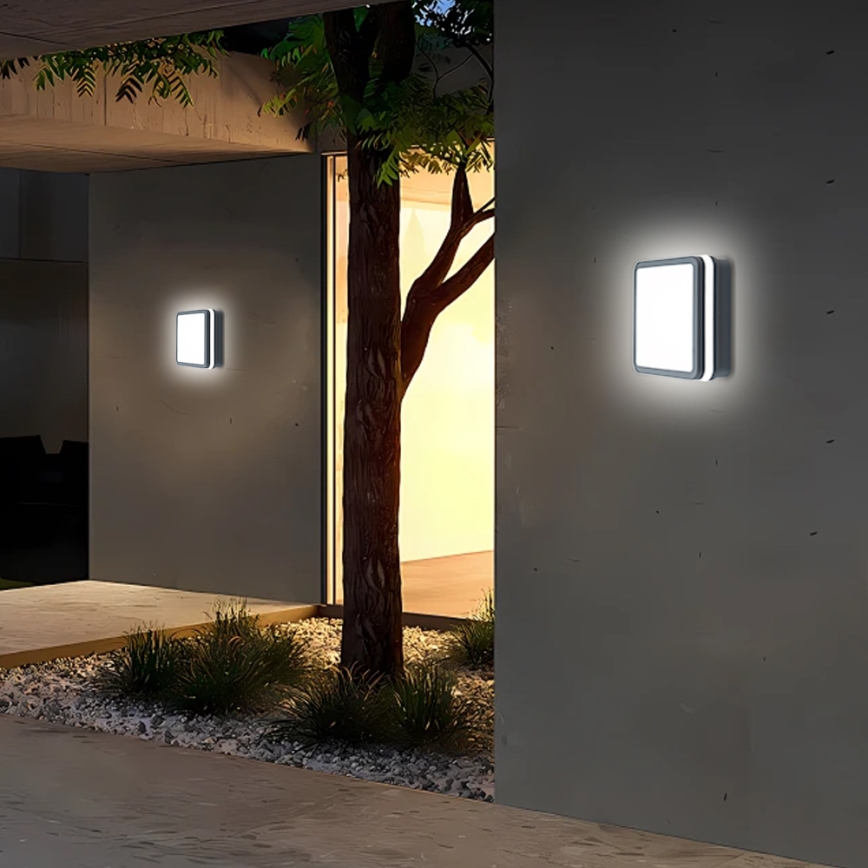 Brilagi - LED-ulkovalaisin liiketunnistimella BENE LED/18W/230V 22x22 cm antrasiitti IP54
