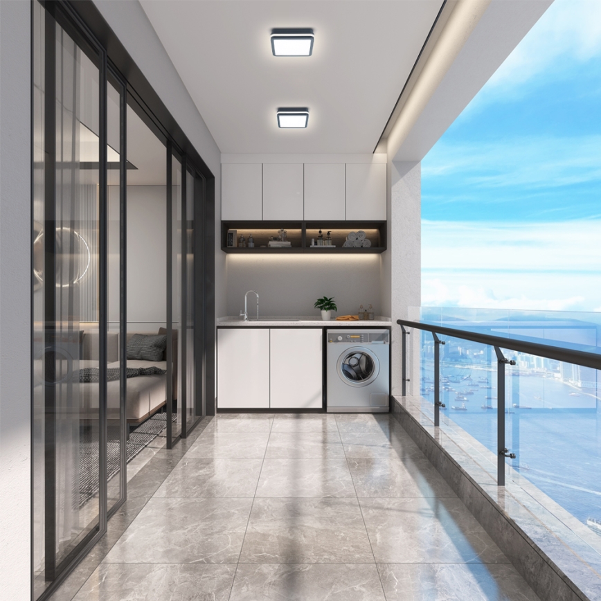 Brilagi - LED-ulkovalaisin liiketunnistimella BENE LED/18W/230V 22x22 cm antrasiitti IP54