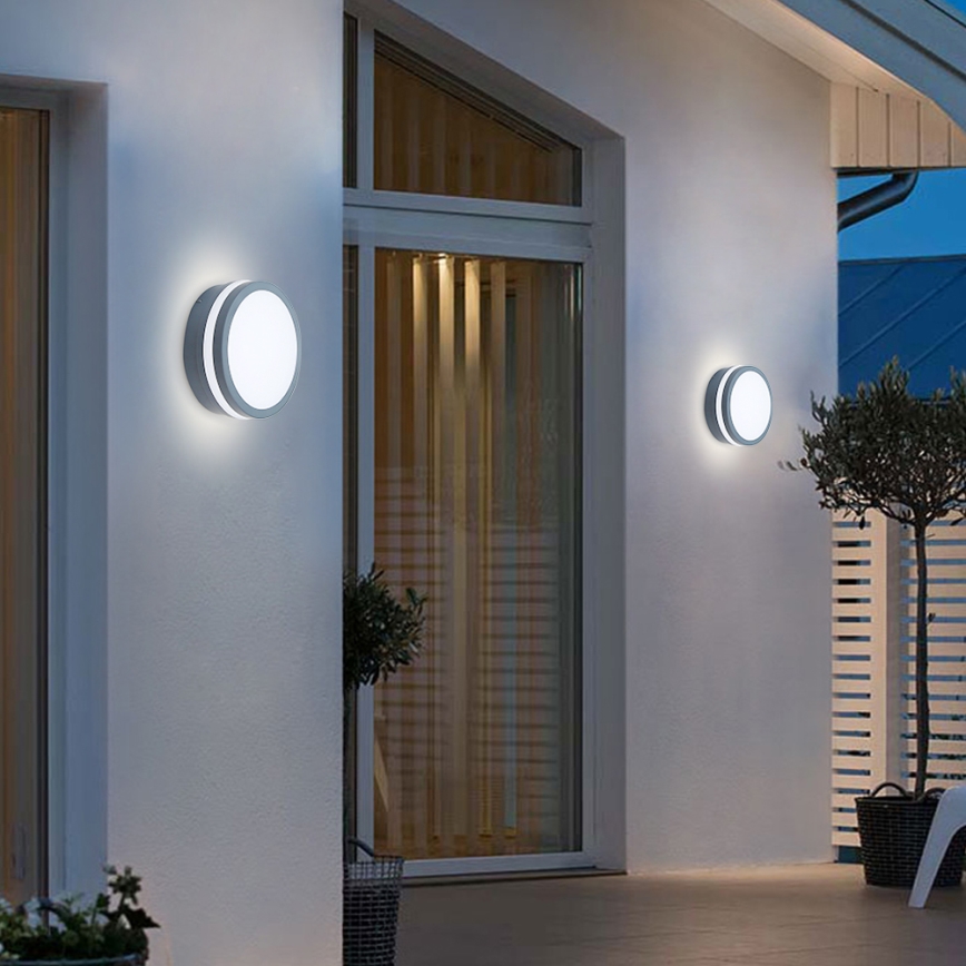 Brilagi - LED-ulkovalaisin liiketunnistimella BENE LED/18W/230V Ø 22 cm antrasiitti IP54
