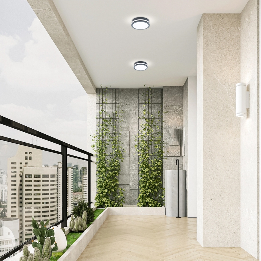 Brilagi - LED-ulkovalaisin liiketunnistimella BENE LED/18W/230V Ø 22 cm antrasiitti IP54