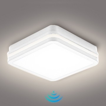 Brilagi - LED-ulkovalaisin liiketunnistimella BENE LED/24W/230V 26x26 cm valkoinen IP54