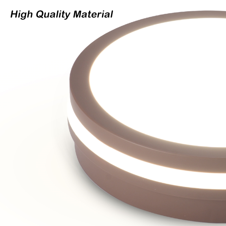 Brilagi - LED-ulkovalaisin liiketunnistimella BENE LED/24W/230V halkaisija 26 cm ruskea IP54