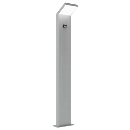 Brilagi - LED-ulkovalaisin liiketunnistimella RIANO LED/8W/230V hopeanvärinen IP65 80 cm