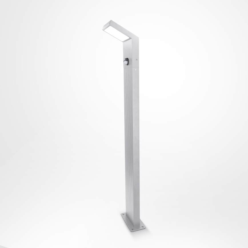 Brilagi - LED-ulkovalaisin liiketunnistimella RIANO LED/8W/230V hopeanvärinen IP65 80 cm