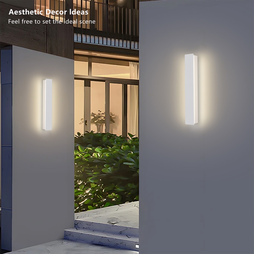 Brilagi - LINEAR LED ulkoseinävalaisin, 8 W, 230 V, 3000 K, IP65, 30 cm, valkoinen, CRI 90