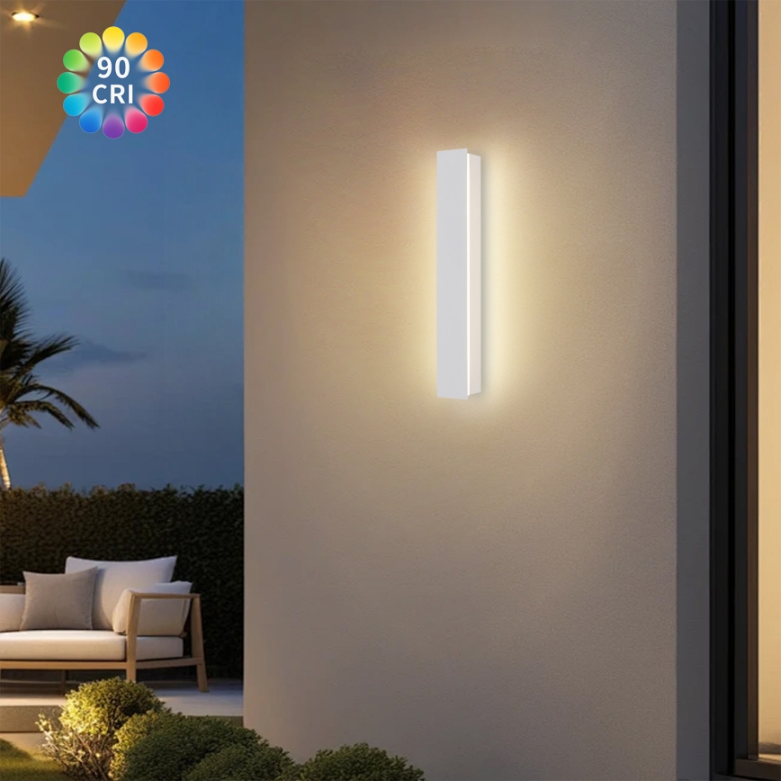 Brilagi - LINEAR LED ulkoseinävalaisin, 8 W, 230 V, 3000 K, IP65, 30 cm, valkoinen, CRI 90