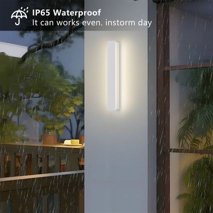 Brilagi - LINEAR LED ulkoseinävalaisin, 8 W, 230 V, 3000 K, IP65, 30 cm, valkoinen, CRI 90