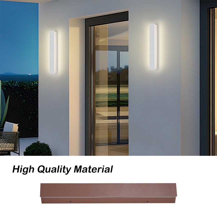 Brilagi - LINEAR LED ulkoseinävalaisin, 8 W, 230 V, 3000 K, IP65, 30 cm, valkoinen, CRI 90