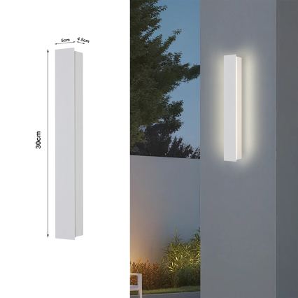 Brilagi - LINEAR LED ulkoseinävalaisin, 8 W, 230 V, 3000 K, IP65, 30 cm, valkoinen, CRI 90
