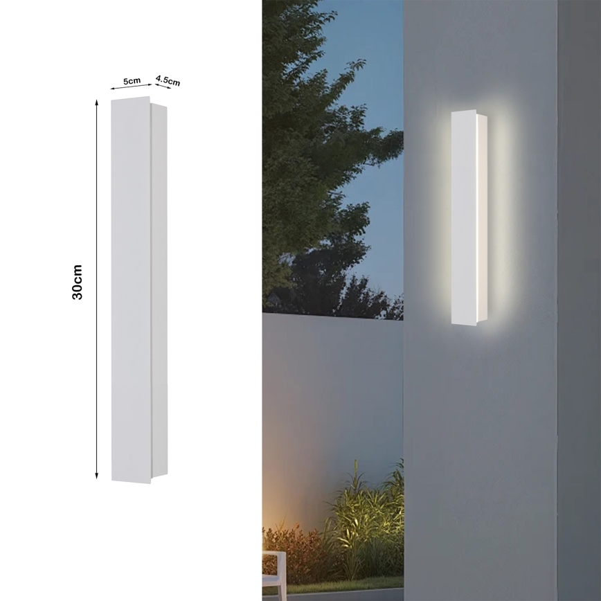 Brilagi - LINEAR LED ulkoseinävalaisin, 8 W, 230 V, 3000 K, IP65, 30 cm, valkoinen, CRI 90