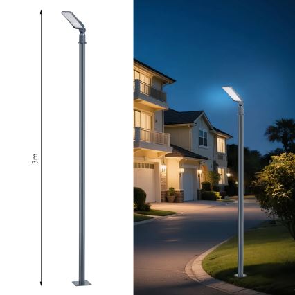 Brilagi - LED-ulkovalaisin pylväällä ja liikkuvalla nivelellä 3 m URBANLIGHT LED/50W/230V antrasiitti IP65