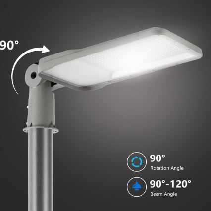 Brilagi - URBANLIGHT LED-katuvalaisin pylväällä ja nivelillä, 3 m, LED/200W/230V, harmaa, IP65