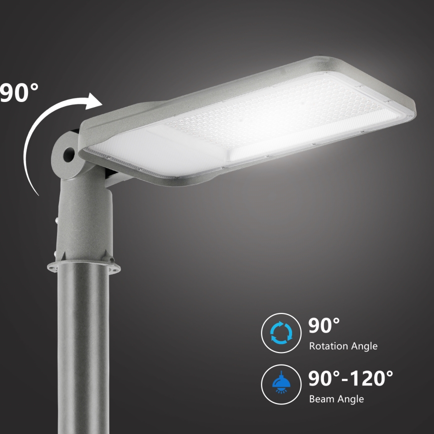 Brilagi - URBANLIGHT LED-katuvalaisin pylväällä ja nivelillä, 3 m, LED/200W/230V, harmaa, IP65