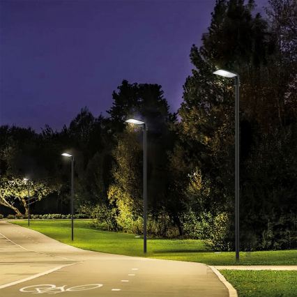 Brilagi - LED-ulkokatuvalaisin pylväällä ja nivelvarrella 4 m URBANLIGHT LED/100W/230V musta IP65